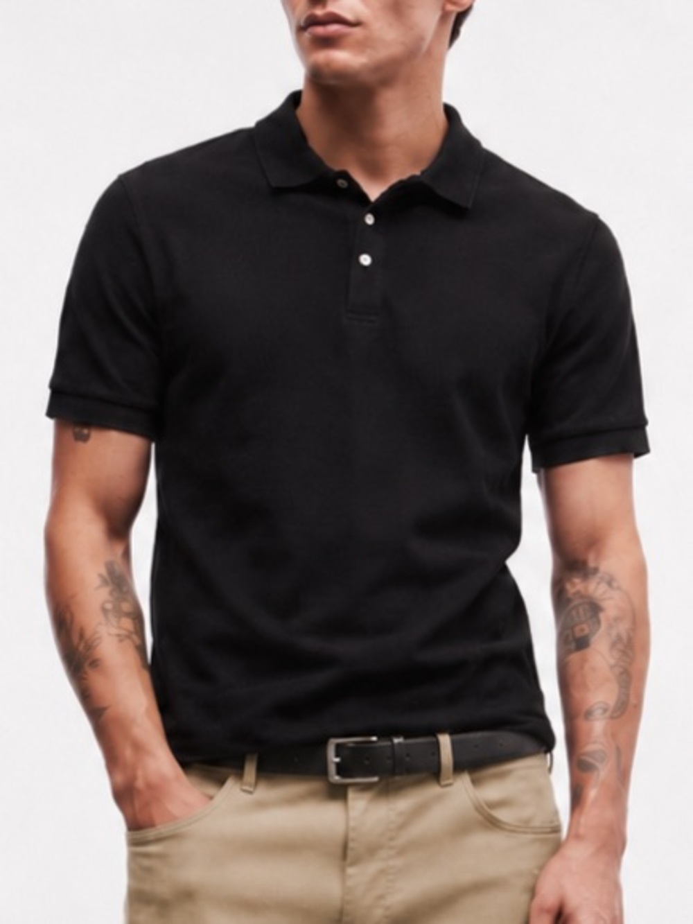 George Shirt Medium Black Polo 38-40
